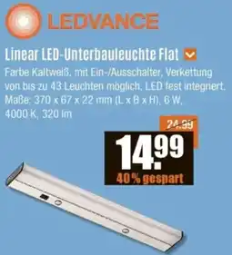 V Baumarkt LEDVANCE Linear LED-Unterbauleuchte Flat Angebot