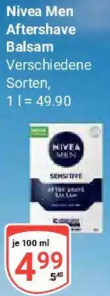 Globus Nivea Men Aftershave Balsam Angebot