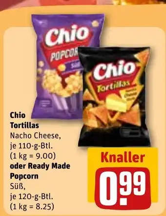 REWE Chio Tortillas oder Ready Made Popcorn Angebot