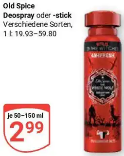 Globus Old Spice Deospray oder -stick Angebot