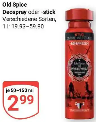 Globus Old Spice Deospray oder -stick Angebot