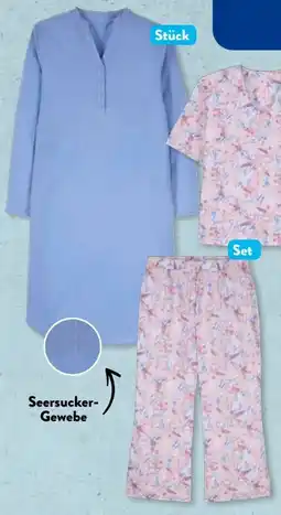 Aldi Süd Up2Fashion Damen Seersucker-Nachtwäsche Angebot