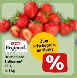 REWE Deutschland: Erdbeeren Angebot