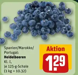 REWE Spanien/Marokko/ Portugal: Heidelbeeren Angebot