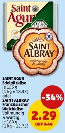 PENNY SAINT ALBRAY Französischer oder SAINT ALBRAY Französischer Weichkäse Angebot