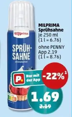 PENNY MILPRIMA Sprühsahne Angebot