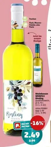 PENNY Rheinhessen WEINFELS Riesling Angebot