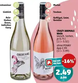 PENNY CRAZY ANIMALS Wein Angebot