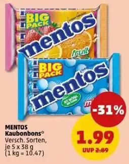 PENNY MENTOS Kaubonbons Angebot