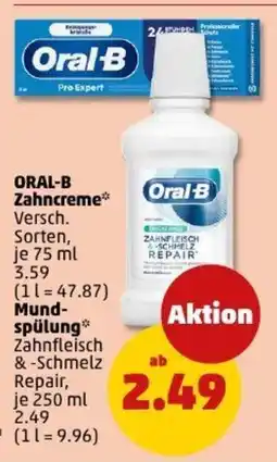 PENNY ORAL-B Zahncreme oder Mund- spülung Angebot