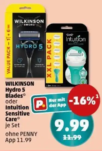 PENNY WILKINSON Hydro 5 Blades oder Intuition Sensitive Care Angebot