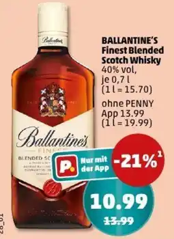 PENNY BALLANTINE'S Finest Blended Scotch Whisky Angebot