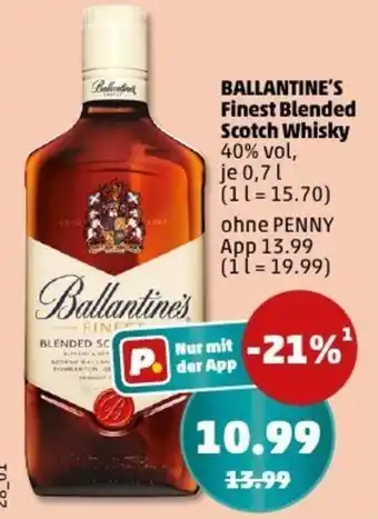 PENNY BALLANTINE'S Finest Blended Scotch Whisky Angebot