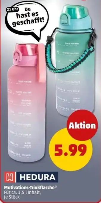 PENNY H❘HEDURA Motivations-Trinkflasche Angebot