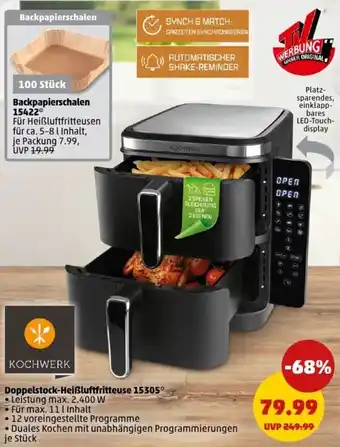PENNY KOCHWERK Doppelstock-Heißluftfritteuse 15305 Angebot