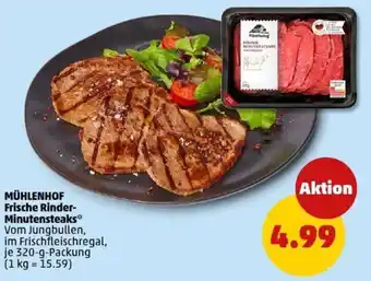 PENNY MÜHLENHOF Frische Rinder- Minutensteaks Angebot