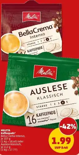 PENNY MELITTA Kaffeepads Angebot