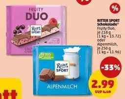 PENNY RITTER SPORT Schokolade Angebot