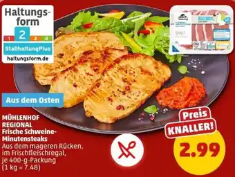 PENNY MÜHLENHOF REGIONAL Frische Schweine- Minutensteaks Angebot