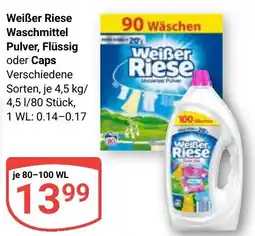 Globus Weißer Riese Waschmittel Pulver, Flüssig oder Caps Angebot