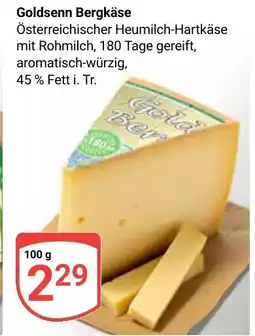 Globus Goldsenn Bergkäse Angebot