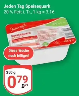 Globus Jeden Tag Speisequark Angebot