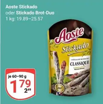 Globus Aoste Stickado oder Stickado Brot-Duo Angebot