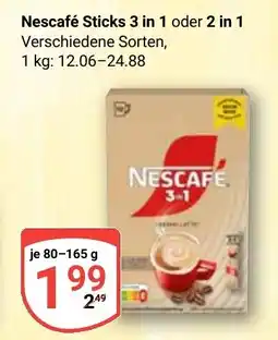 Globus Nescafé Sticks 3 in 1 oder 2 in 1 Angebot