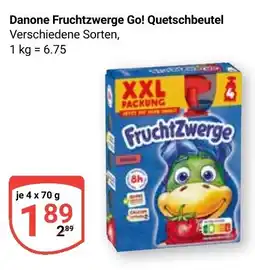 Globus Danone Fruchtzwerge Go! Quetschbeutel Angebot