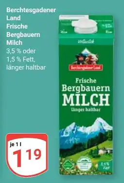 Globus Berchtesgadener Land Frische Bergbauern Milch Angebot