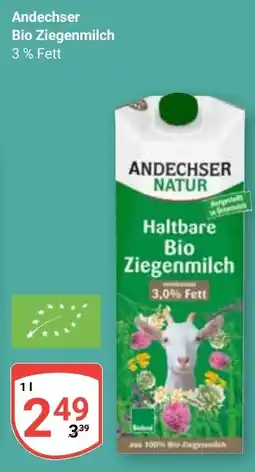 Globus Andechser Bio Ziegenmilch Angebot