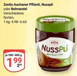 Globus Zentis Aachener Pflümli, Nusspli oder Belmandel Angebot