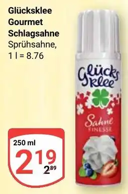 Globus Glücksklee Gourmet Schlagsahne Sprühsahne Angebot