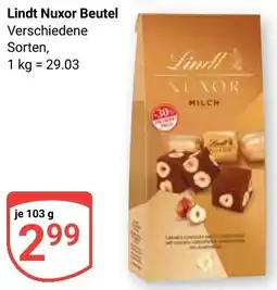 Globus Lindt Nuxor Beutel Angebot