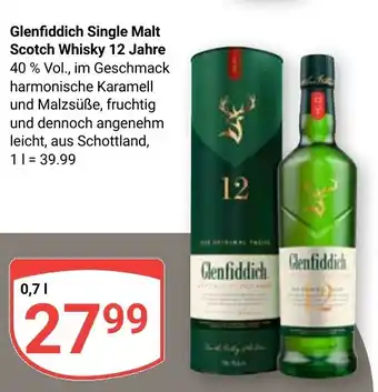 Globus Glenfiddich Single Malt Scotch Whisky 12 Jahre Angebot