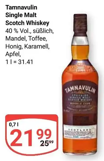 Globus Tamnavulin Single Malt Scotch Whiskey Angebot