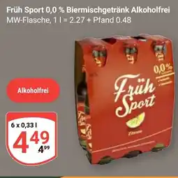 Globus Früh Sport 0,0% Biermischgetränk Alkoholfrei Angebot