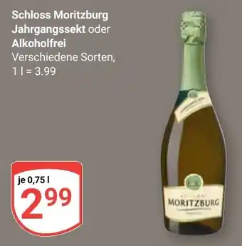 Globus Schloss Moritzburg Jahrgangssekt oder Alkoholfrei Angebot