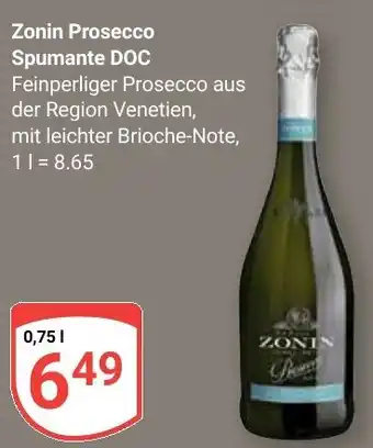 Globus Zonin Prosecco Spumante DOC Angebot