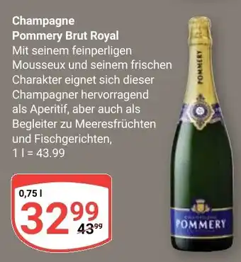 Globus Champagne Pommery Brut Royal Angebot