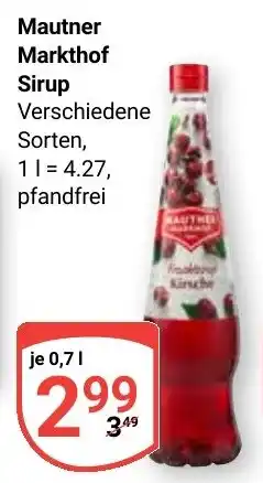 Globus Mautner Markthof Sirup Angebot