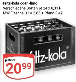 Globus Fritz-kola oder -limo Angebot
