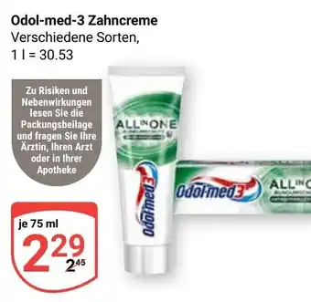 Globus Odol-med-3 Zahncreme Angebot