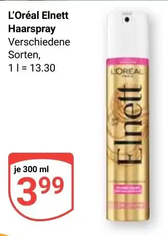 Globus L'Oréal Elnett Haarspray Angebot