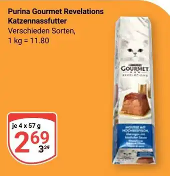 Globus Purina Gourmet Revelations Katzennassfutter Angebot