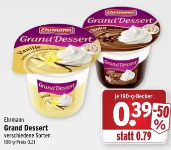 Wasgau Ehrmann Grand Dessert 190g becher Angebot