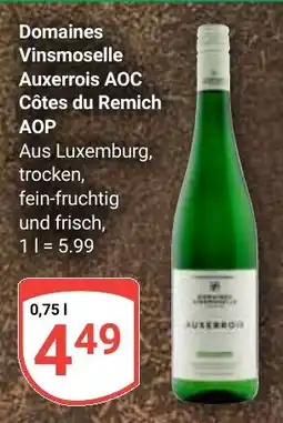 Globus Domaines Vinsmoselle Auxerrois AOC Côtes du Remich AOP Angebot