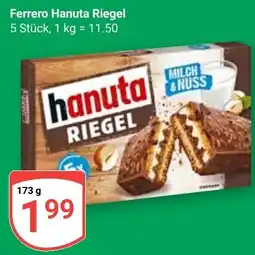 Globus Ferrero Hanuta Riegel Angebot