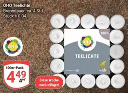 Globus OHO Teelichte Angebot