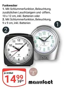 Globus manufact Funkwecker Angebot
